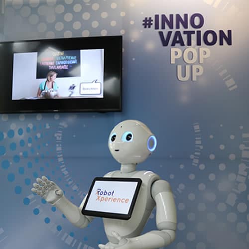 Innovatie pop-up met pepper robot